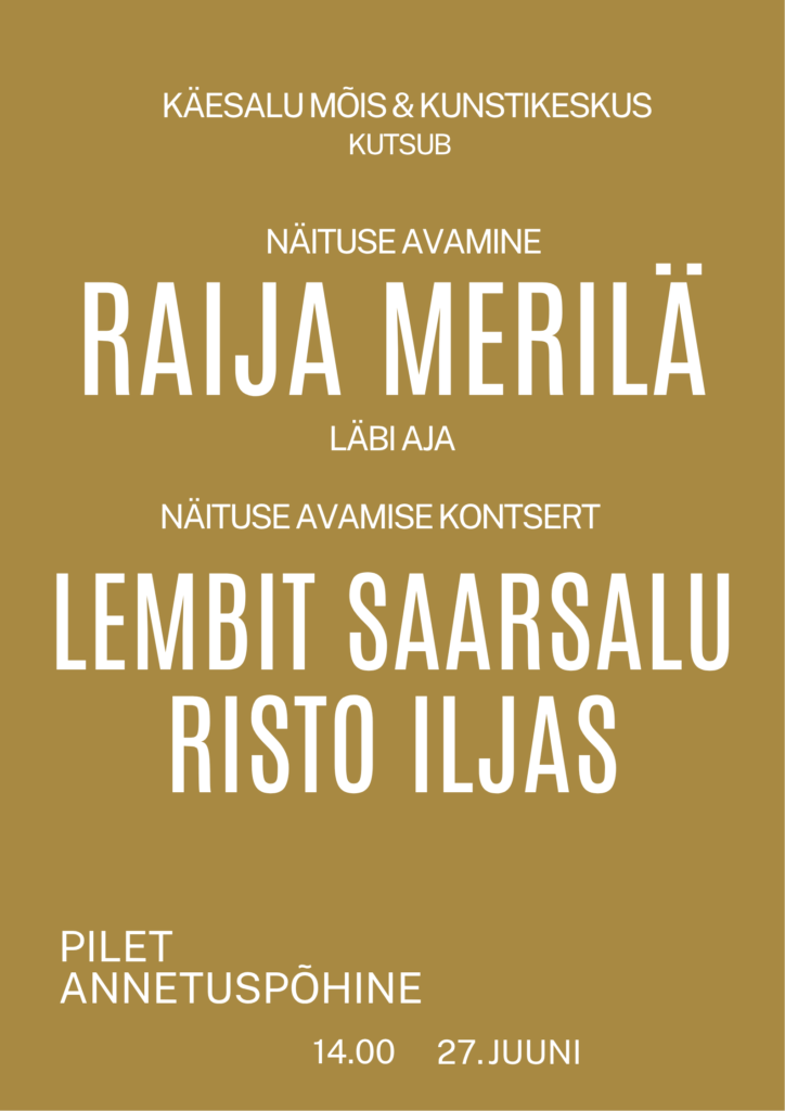 Näituse avamise kontsert. Pilet annetuslik Lembit Saarsalu ja Risto Iljas
