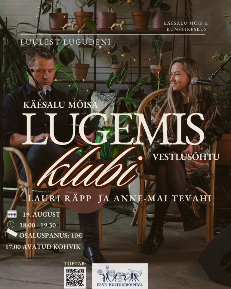 Käesalu mõisa lugemisklubi: Lauri Räpp ja Anne-Mai Tevahi