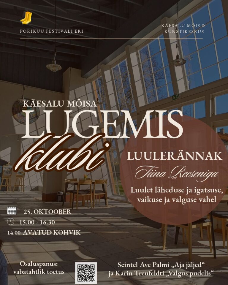 Lugemisklubi: Luulerännak Käesalu mõisas